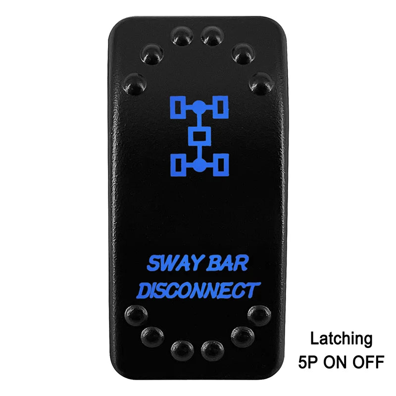 Waterproof Rocker Switch with Blue LED | 12V/24V Latching & Momentary (SPST/ DPDT) | for Marine, UTV, ATV, RZR, Automotive