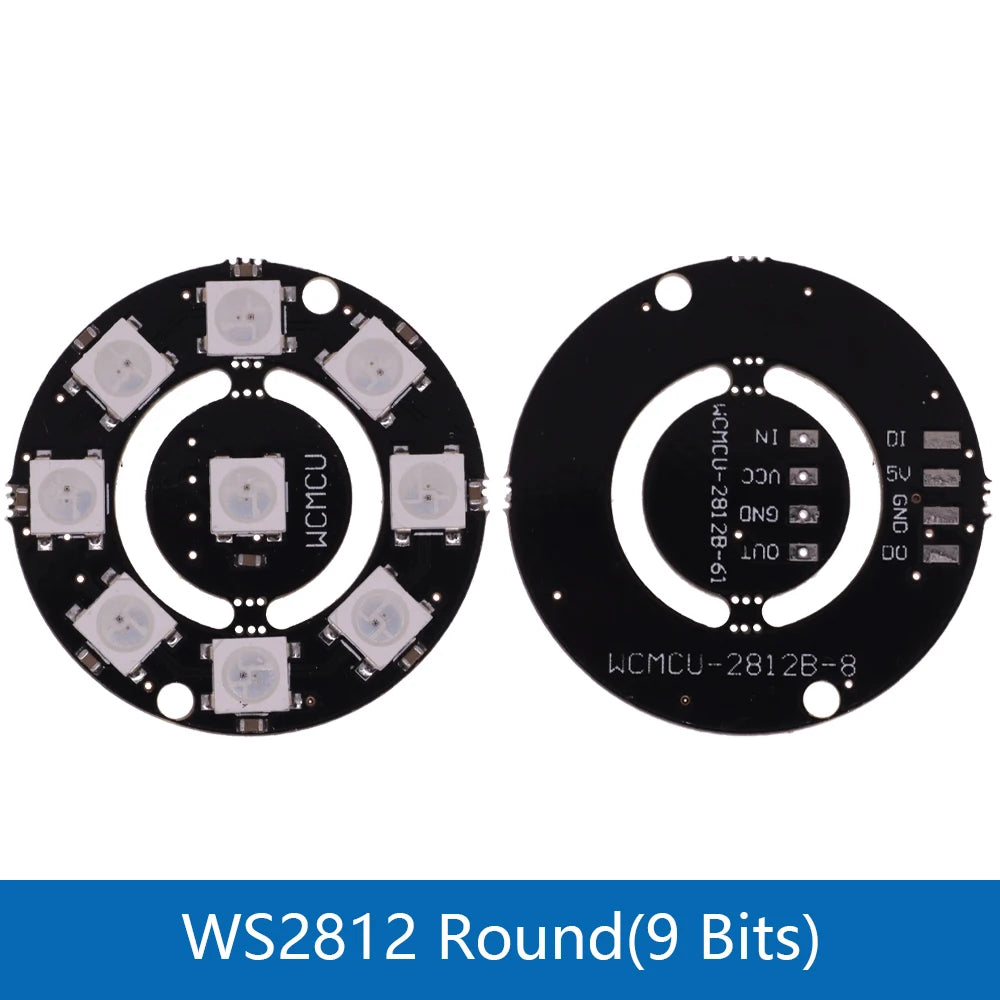 5V 1Bit 3 4Bit 7 8Bit 9 12Bit 16Bit 24Bit 32Bit 64 Bits WS2812 5050 RGB LED Ring Lamp Light + Integrated Drivers For Arduino Diy