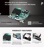 【New Arrival】Gaming PC Motherboards X86 Mini Fanless ITX Motherboard Single Board Computer Linux With Quad Core J1900 Processor