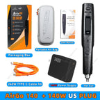 MINIWARE AirGo 140 Portable Hot Air Gun Soldering Station 140W PD USB C BGA Desoldering Rework Tool Smart Sleep Stand Kit