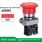 22mm Mushroom Emergency Stop Button Switch XB2-BS542 BS442 BS642 BS142 10A Key Emergency Stop Power Button Switch Starter Switch