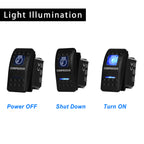 Blue Led Rocker Switch Button 5Pins&7Pins ON OFF ON For Car Marine Boat NARVA ARB Style interior Lights parts Camper Accessories