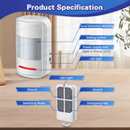 Wireless Alarm Security System Infrared PIR Motion Sensor Detector with Doorbell / Alarm Sound Remote Control to Arm/Disarm SOS