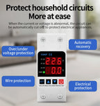 GTRIC Voltage Protection Relay Din Rail Over Under Voltage Protector 230VAC 40A 63A Adjustable Voltage Current Protection Device