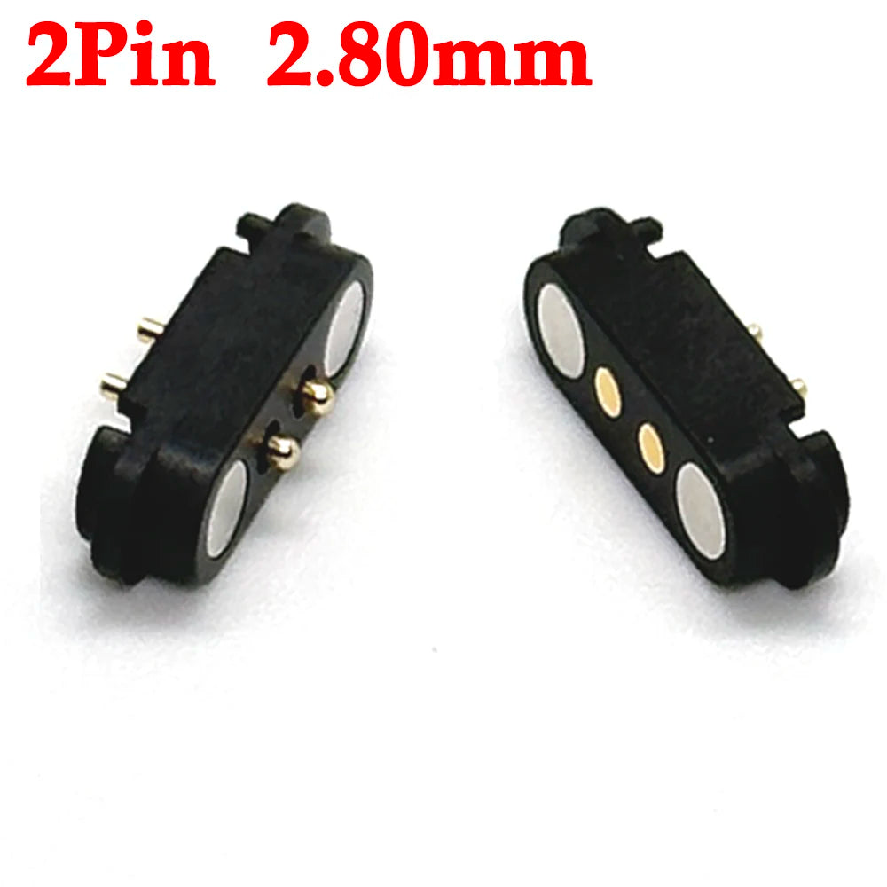 1-10sets 2A DC Magnetic Pogo Pin Connector 2Pin 3Pin 4Pin  5Pin Pogopin Male Female Spring Loaded DC Power Socket 2P 3P 4P 5P