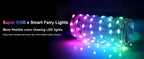 RGB Leather LED Fairy Lights 10M 40M Smart Bluetooth Music Light String IP65 Holiday Garland Decoration