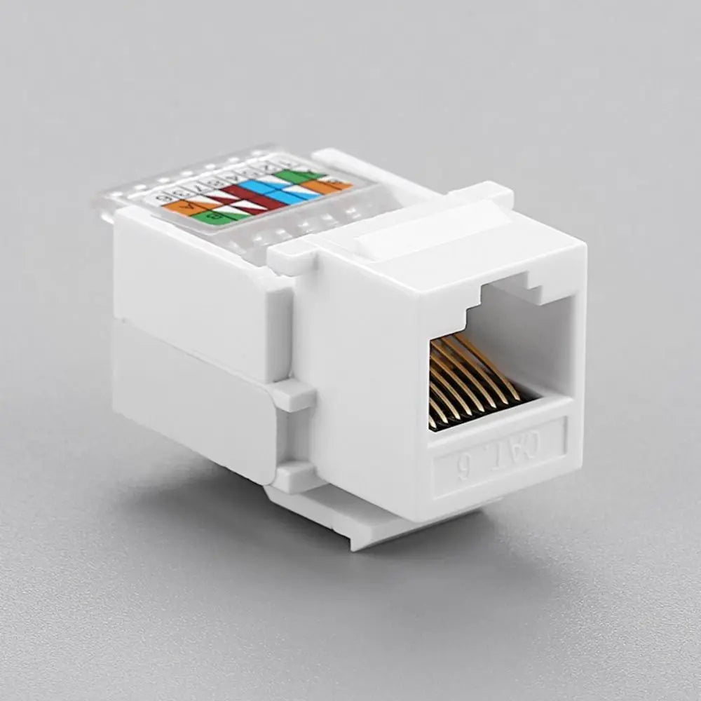 UTP Network Connector Cat5e Cat6 RJ45 Ethernet Module Tool-Less White Computer Module Module Coupler