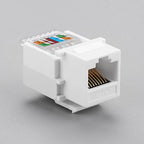 UTP Network Connector Cat5e Cat6 RJ45 Ethernet Module Tool-Less White Computer Module Module Coupler