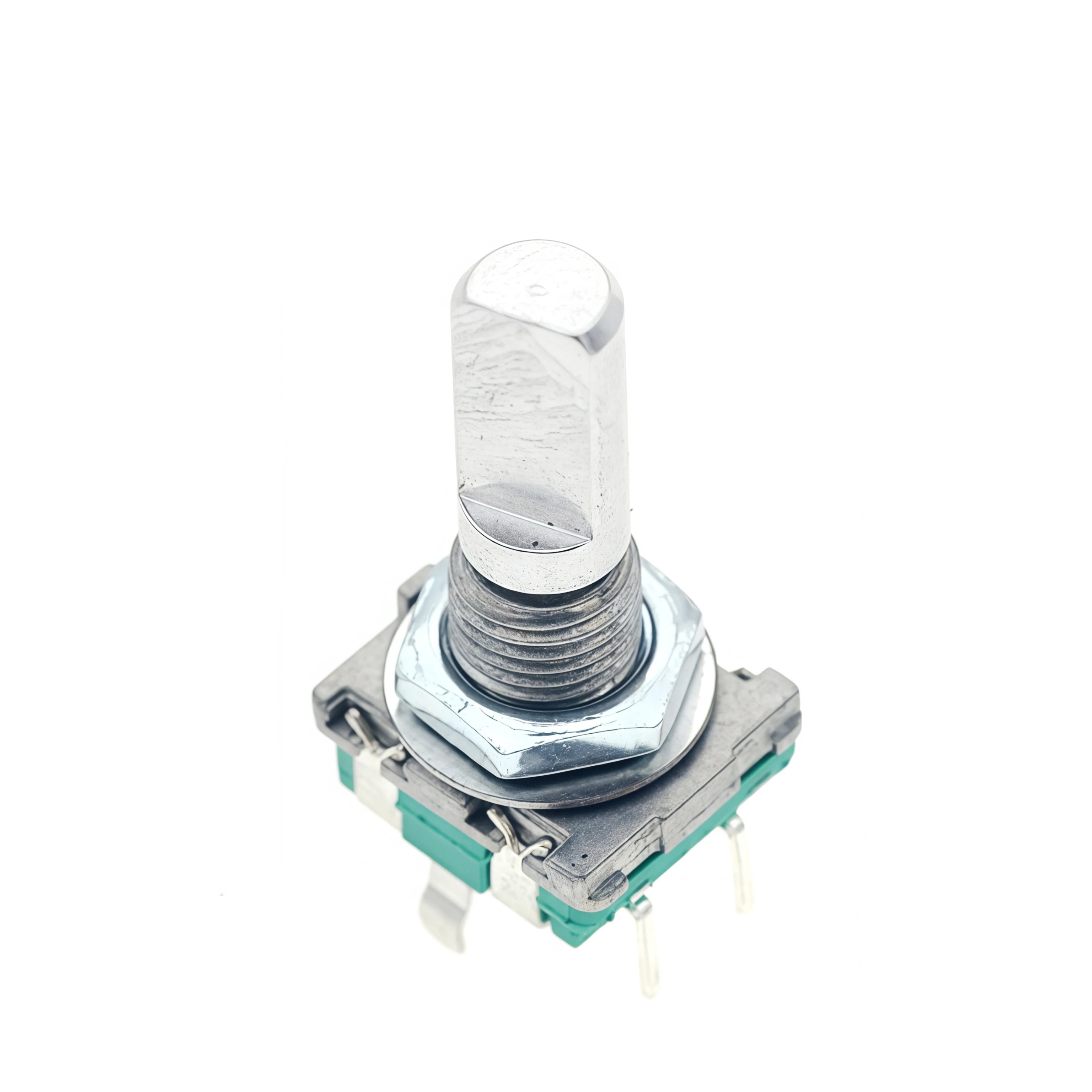 1-100PCS EC11 Rotary Encoder Switch 20 Positions 360 Degree 5Pin Push Button Shaft Length 15mm Plum Bossom Half Shaft