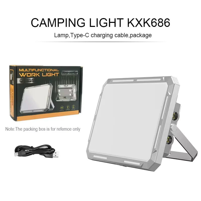 Outdoor Camping Light Super Bright Camping Floodlight Magnetic Rechargeable Led Work Light