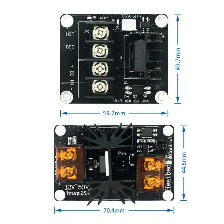 3D Printer Heated Bed Power Module /Hotbed MOSFET Expansion Inc 2pin Lead With Cable for Anet A8 A6 A2 Ramps 1.4