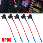 Car Mini Fuse Box Circuit Adapter ATM Blade Fuse for Car Van Motorcycle RV Boat Tractor TAP Adapter