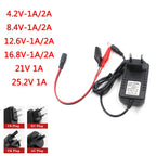 18650 Lithium Battery Charger for 1S 2S 3S 4S 5S 4.2V 8.4V 12.6V 16.8V 21V 25.2V 29.4V 1A Portable Charger EU US UK AU Gift Clip