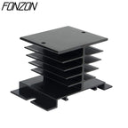 1 Pcs 10A-40A New Type Single-Phase Solid State Relay SSR Aluminum Fin Heat Sink Suitable For SSR-10DA/25DA/40DA
