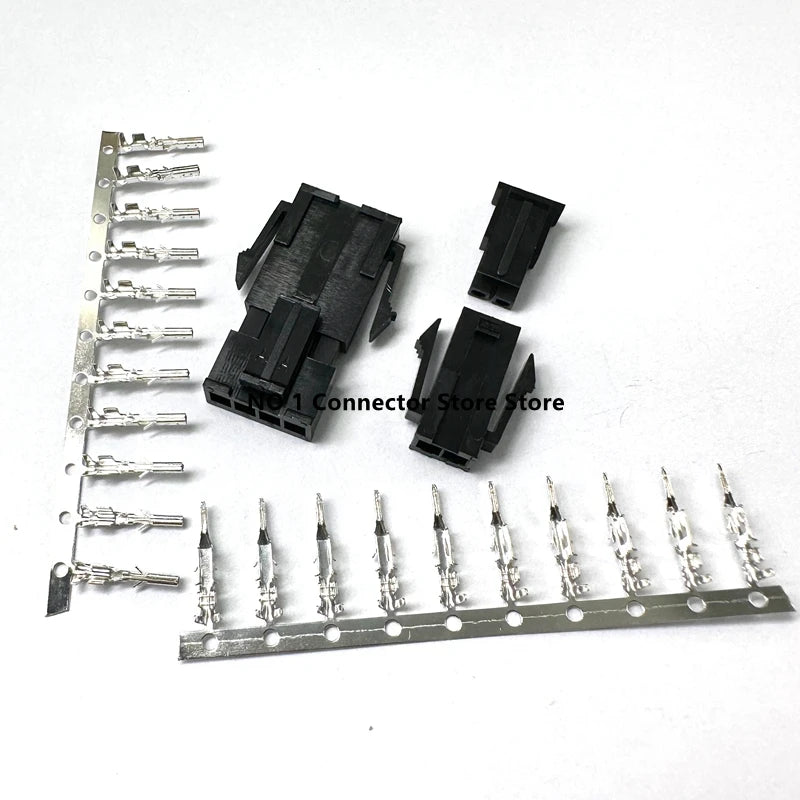 10set Mini 5557/5559 3.0mm  Pitch Connector Single Row Male/Female Housing+ Terminals 43645/43640 Micro-Fit 2/3/4/5/6Pin