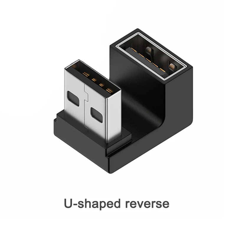 90 Degree USB 3.0 Male to Female Right Angle Extension Adapter USB Upward Elbow Adapter 10Gbps For Laptop PC Connector Converte