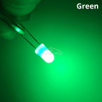 100pcs 5mm Round Diffused White Red Green Blue Yellow Warm Lightemitting Diode 2pin LED 6000~6500K Bulb Light Diodes Lamp 3V