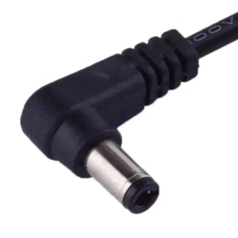 90 Degree Right Angle DC Power 5.5mm 2.1mm Barrel Male Plug Connector to Pigtail Cable for 5050 3528 LED Strip Light CCTV Camera