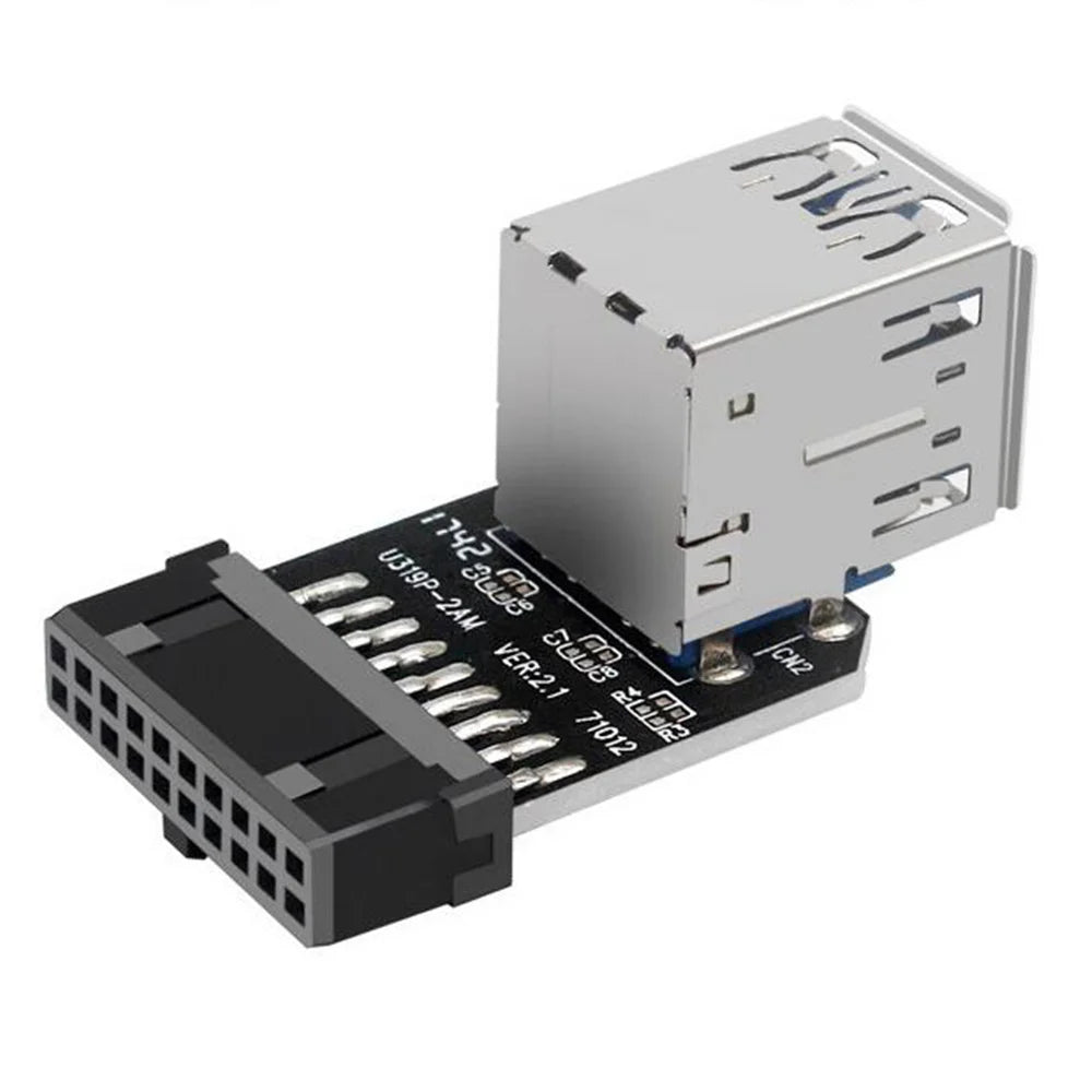 20Pin to Dual USB3.0 Adapter Connverter Desktop Motherboard 19 Pin/20P Header to 2 Ports USB a Female Connector,PH21_N22R