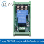 1/2/4 channel relay module 30A with optocoupler isolation 5V 12V 24V supports high and low Triger trigger DC30V/30A AC250V/10A