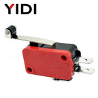 5/10pcs Micro SPDT On Off Momentary Switch Travel Limit Switch 1NO1NC Roller Lever V-15 V-151 V-152 V-153 V-154 V-155 V-156-1C25