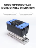 Solid State Relay VaneAims Din Rail Mounting Single Phase SSR With Heat Sink 10A-120A DC Control AC DC Control DC AC Control AC