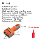 10PCS Electrical Quick Terminal Blocks Lever Universal Compact Cable LED Wire Connectors 1/2/3/4/8/10 Pins Plugable Spliceable