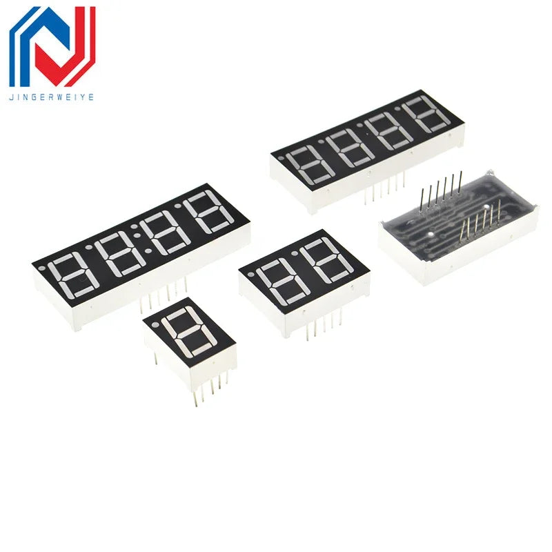 5PCS 0.28/0.36/0.4/0.56 inch 0.36inch 7 Segment 1/2/3/4 Bit Red Digital Tube Common Cathode/Anode LED Digit Display 1Bit/2Bit