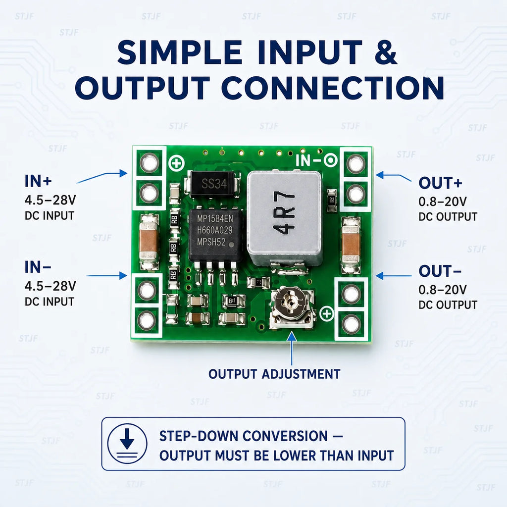 5PCS  MP1584  DC-DC Step Down Power Supply Module MP1584EN 3A Adjustable Buck Converter for Arduino Replace LM2596 24V 12V 5V 3V