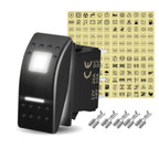 12V 20A White Lens Led Rocker Switch SPST / DPDT / Latching ON-OFF / Momentary (ON)-OFF-(ON) For Carling Switch Replace