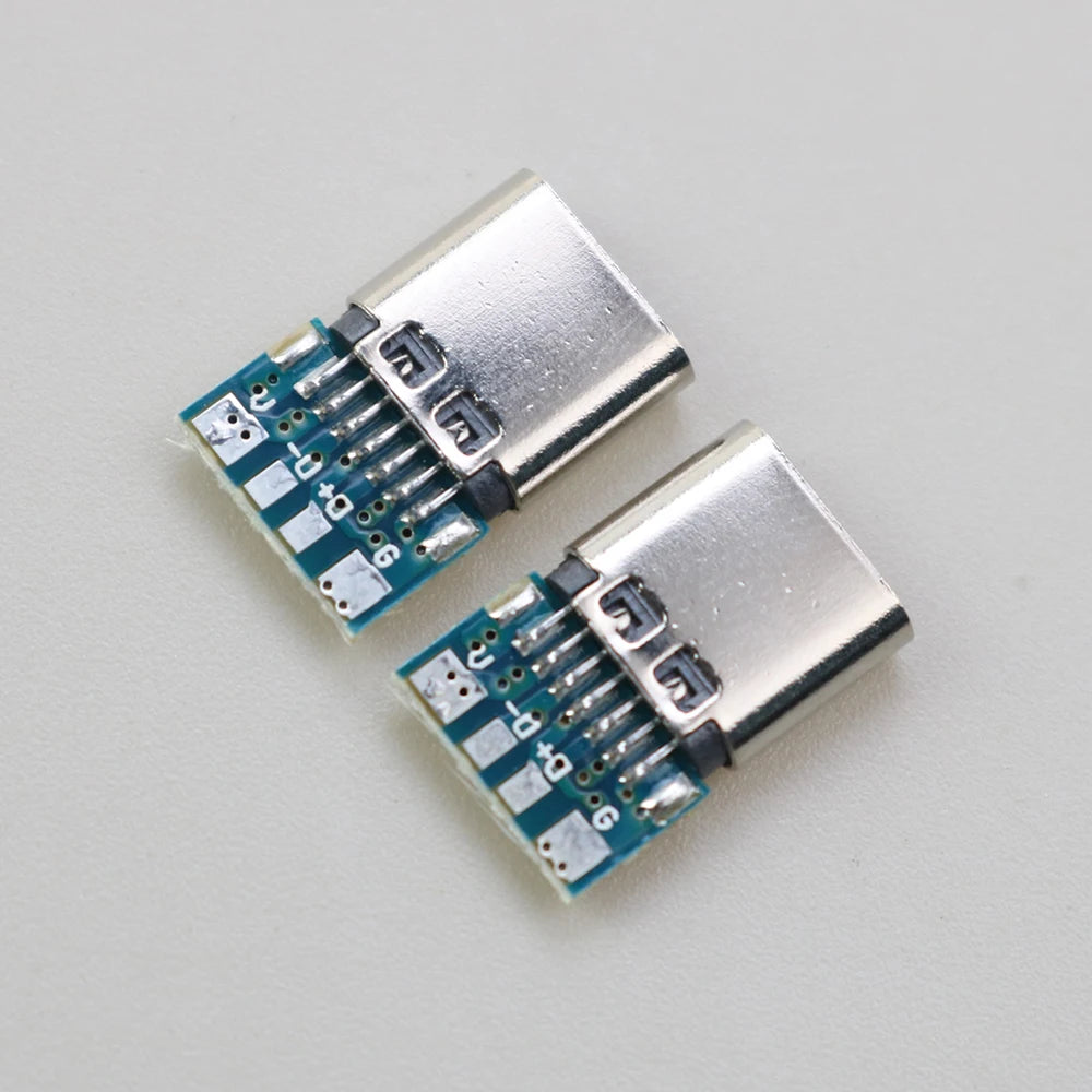 1/2/5/10 Pcs USB 3.1 Type C Connector 14 Pin Female Socket Receptacle Through Holes PCB 180 Vertical Shield USB-C