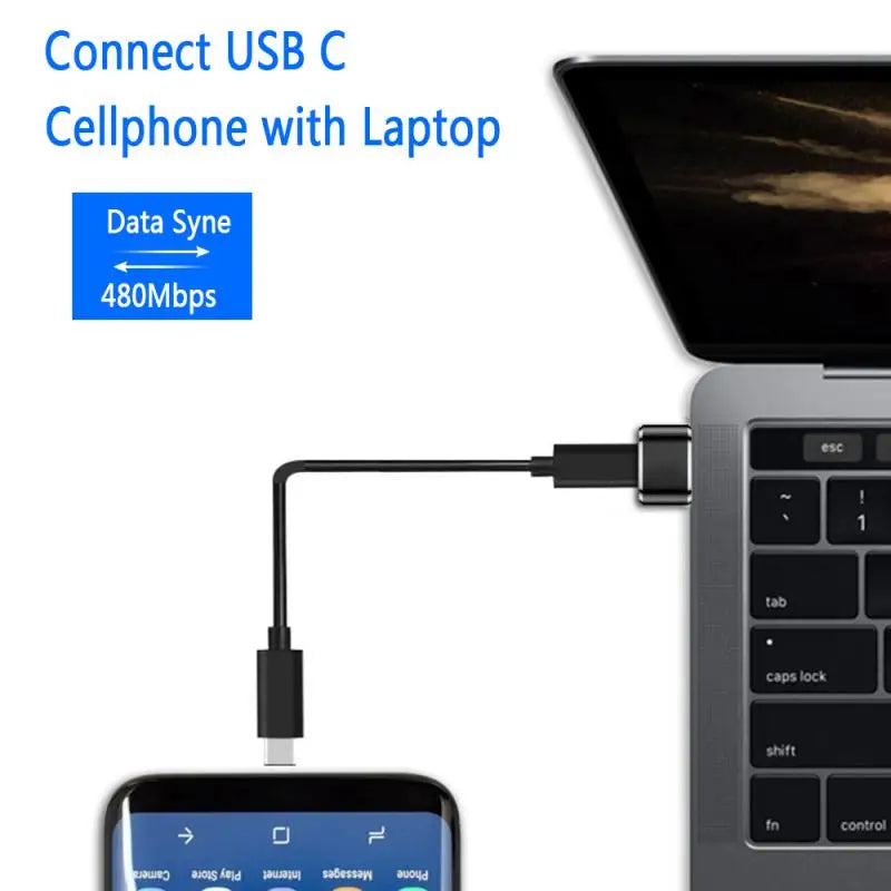 USB A To Type C OTG Phone Adapter USB-C Male To Female Type C Converter USB Connector For Macbook Laptop PC Xiaomi Huawei iPhone