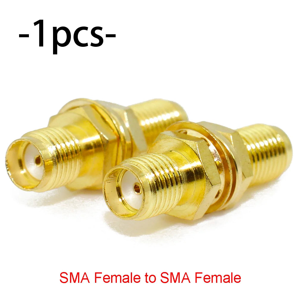 Connector SMA to SMA/ RP-SMA to SMA / RPSMA Male Plug & Female Jack Slide-on Straight RF Coax Adapter Connector