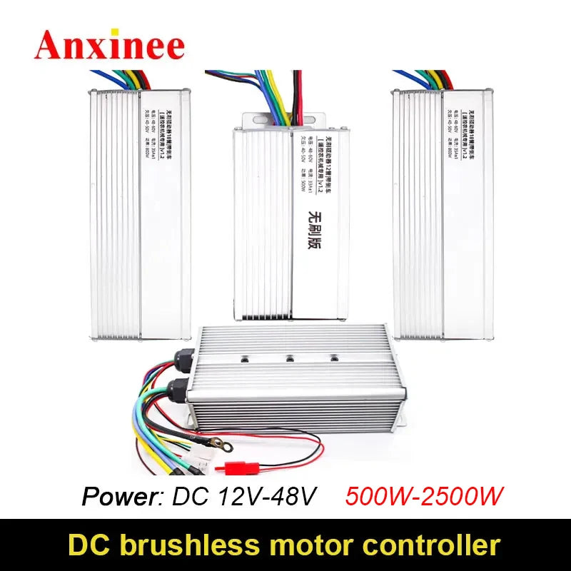 DC 24V-60V 500W 800W 1000W Brushless Motor Controller BLDC Driver With Hall Sensor For Electric Vehicles And Farm Machinery