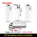 DC 24V-60V 500W 800W 1000W Brushless Motor Controller BLDC Driver With Hall Sensor For Electric Vehicles And Farm Machinery