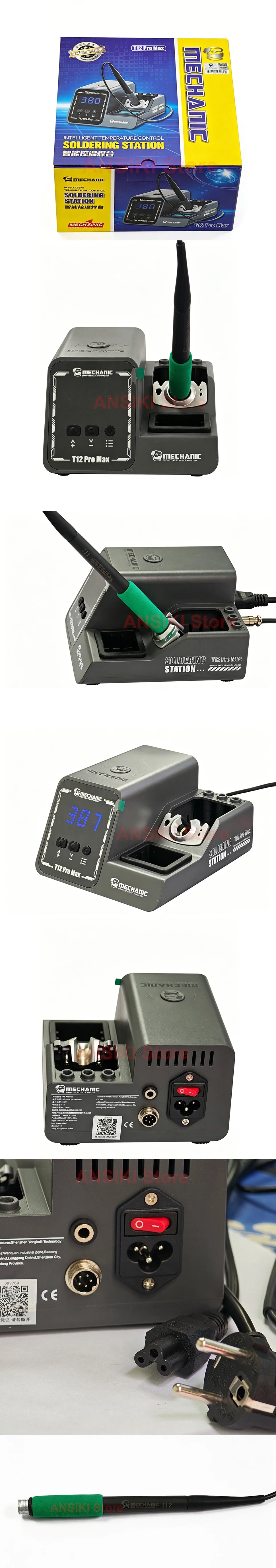 MECHANIC T12Pro Max T12 Soldering Station PID Control 160W High Power 4s Fast Heating Smart Sleep T12 Handle Welding Repair Tool