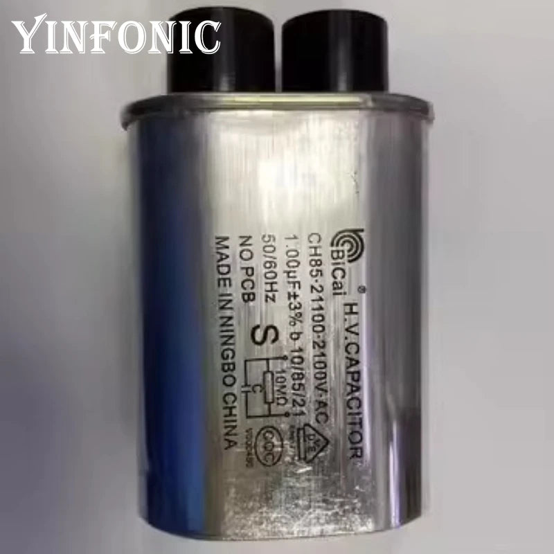 BICAI 2100V.AC CH85 High-voltage Capacitor for Microwave Oven Accessories ±3% 0.7uF~1.2uF 2+2 Small Plug-in Type Capacitor