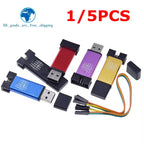 TZT 1/5PCS ST LINK Stlink ST-Link V2 Mini STM8 STM32 Simulator Download Programmer Programming With Cover A41 for arduino