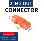 10PCS CMK 642 Quick Lever Wire Connectors 2 In and 2 Out for Compact Plug In Male Female Terminals Blocks Home Wiring 0.2-2.5mm²