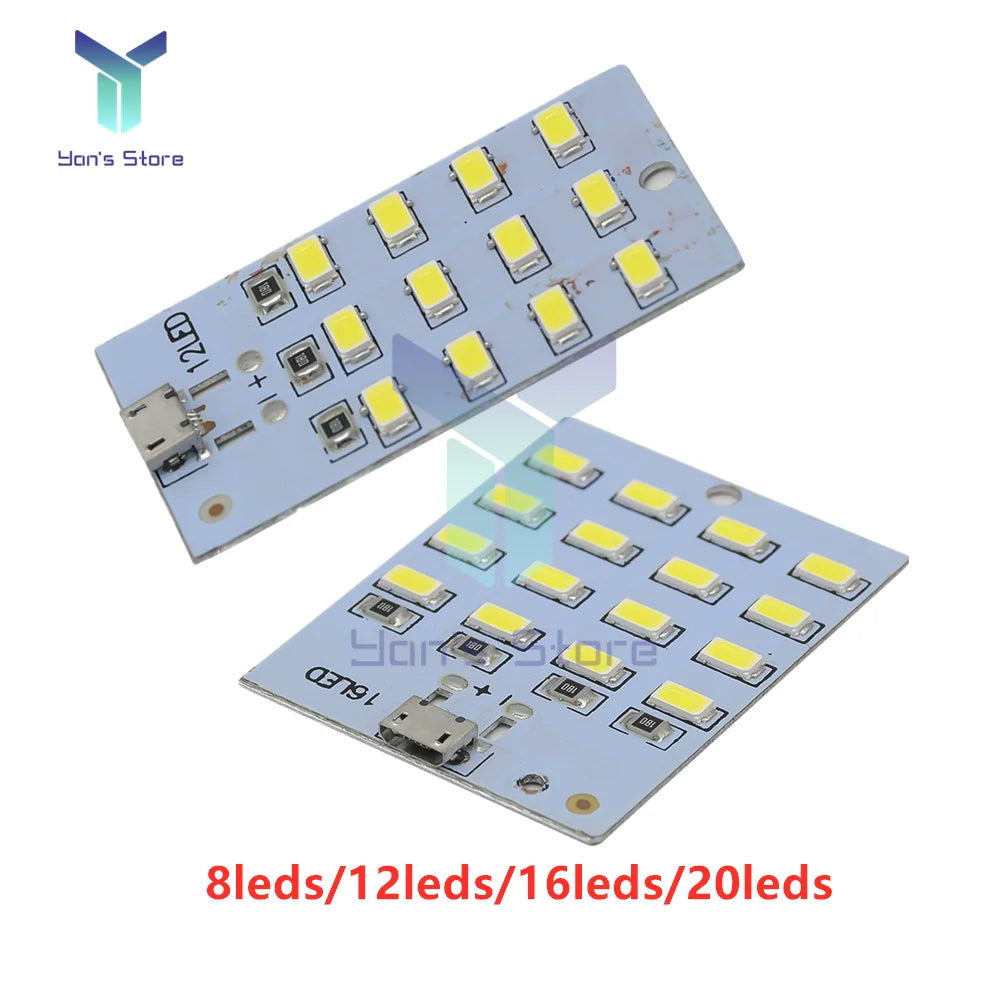 Mirco USB 5730 LED Lighting Panel USB Mobile Light Emergency Light Night Light White 5730 SMD 5V 430ma~470ma DIY Desk Lamp