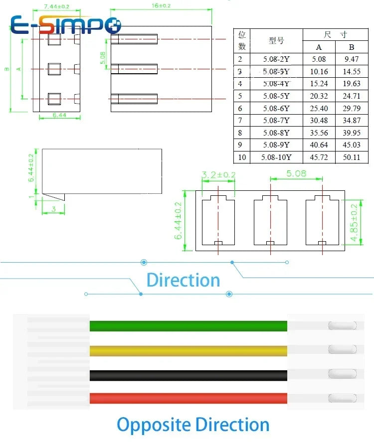 10pcs CH5.08 20AWG 2/3/4/5/6/7/8/9/10/12Pin 5.08mm Pitch Cable 20cm Long Electronic Terminal Housing Connector Plug Wire Harness