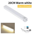 Wireless LED Motion Sensor Cabinet Light USB Rechargeable Led Night Light Cabinet Wardrobe Magnetic LampUnder Backlight For Room