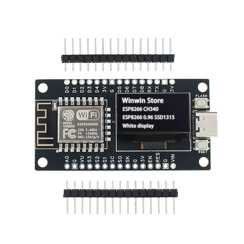 NodeMCU ESP8266 Development Board SSD1315 0.96 inch OLED Display CH340G ESP-12F WiFi Module TYPE-C USB  For Arduino/Micropython
