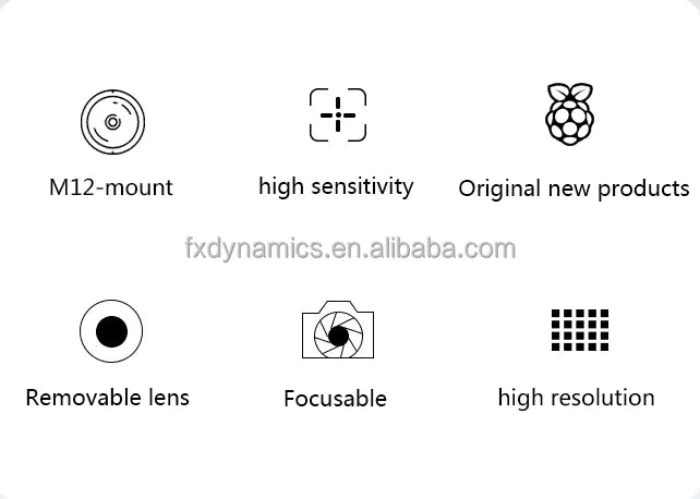 New Original Raspberry Pi High Quality HQ M12 Camera Module 12.3MP IMX477 Sensor Support for M12-Mount Lens Camera Accessories