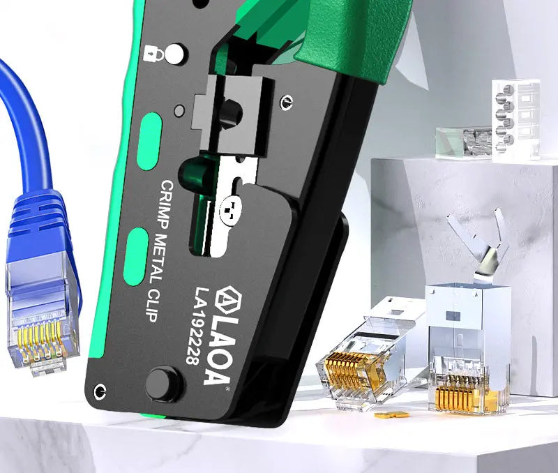 LAOA Network Crimping Tool Ethernet Cable Crimper Pliers for RJ45 RJ11 Connector Professional Wire Stripper Cutter Crimper