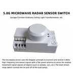 Diymore 5.8G Microwave Radar Sensor Switch AC85-250V Intelligent Energy Saving Control Microwave Radar Sensor Motion Detector