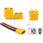 XT90NE-M with Fixed Base Male/Female Plug Charging Port XT90 Electric Vehicle Lithium Battery ESC Model Aircraft Connector