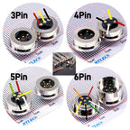 Magnetic Circular PogoPin Connector 2A Male Female Metal Spring Loaded 1/2/3/4/5/6 Pin DC Power Charger Wire JST SM Gold Plated