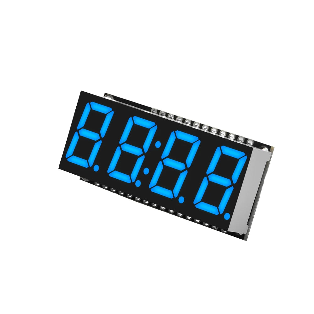 4 Bits Digital LED Display Module DIY Clock Electronic Kits 7 Segment 0.56 inch Time Clock Indicator with HT16K33 Driver Board