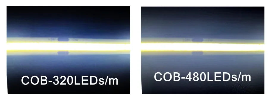 COB LED Strip Lights 320 LEDs/m High Density Flexible Dimmable FCOB Led Tape Colorful Rope Lighting DC12V 24V Red Green Blue